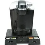 Mind Reader Single Serve Coffee Organizer with 3 Drawers Pod, 36 Capacity, Black