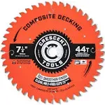 CRESCENT Composite Decking Circular Saw Blade, 7-1/4 in x 44-Tooth - GW CSBTX-744 Saw Blade