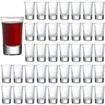 40 Pack Heavy Base Shot Glasses, 1.4oz Whiskey Shot Glass Set Small Glass Cups for Liqueur Spirits Bar Party Favor Housewarming Gift