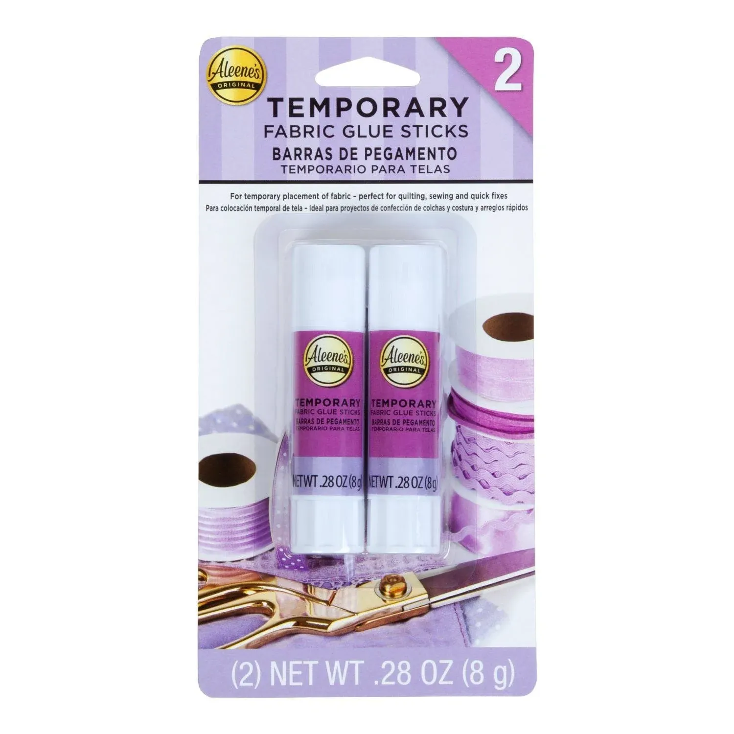 Aleenes Temporary Fabric Glue Sticks 2 Pack