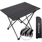 Camping Table Folding Portable Camp Side Table Aluminum Lightweight Carry Bag Beach Outdoor Hiking Picnics BBQ Cooking Dining Kitchen