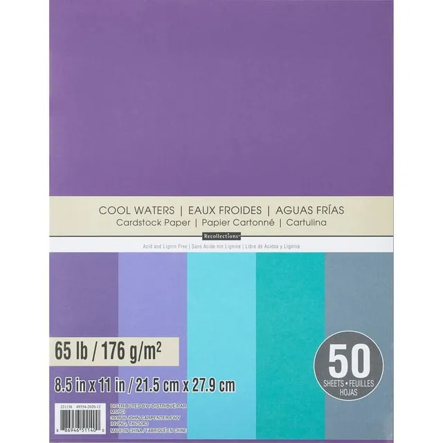 50 Sheets 8.5” x 11” Mint Hues Cardstock Paper by Recollections - Acid and Lignin Free Paper for Scrapbooks, Arts & Crafts - 1 Pack