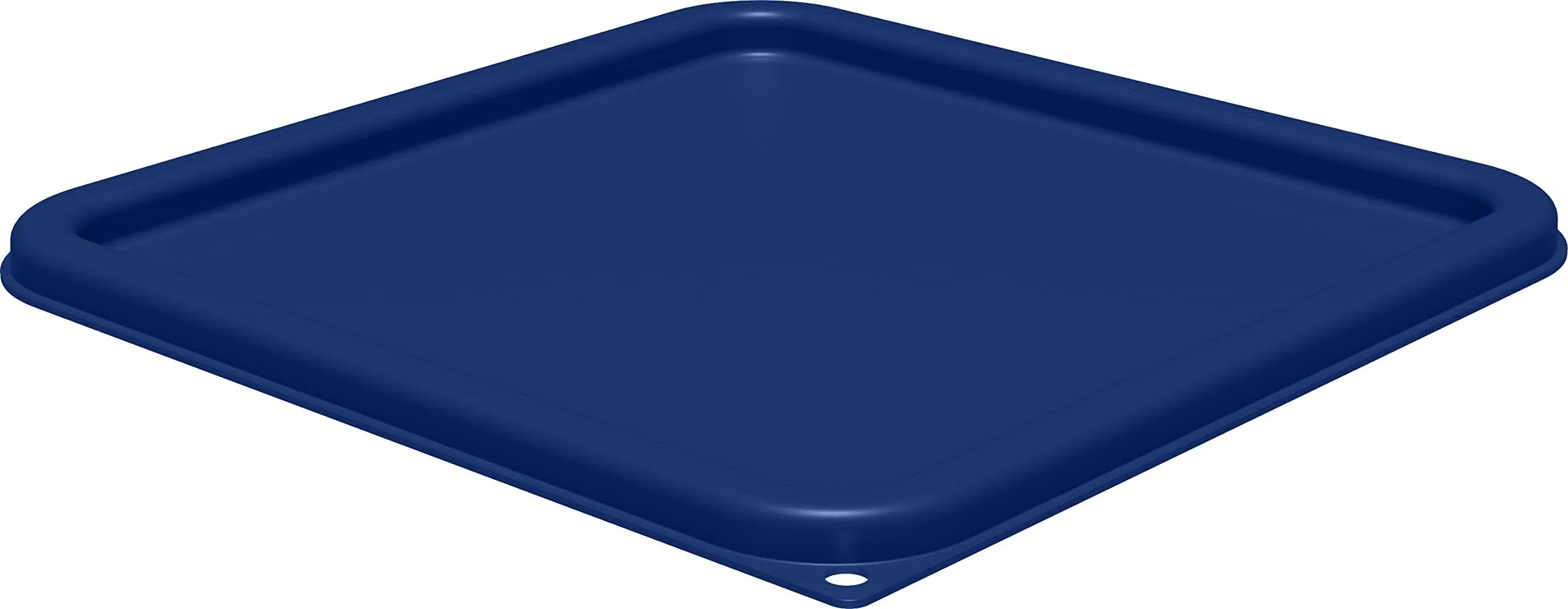 Squares Food Storage Container Lid, fits 12 - 22 qt Squares food storage containers, polyethylene, royal blue, NSF, Made in USA