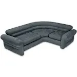 Intex Corner Sofa L-Shaped Inflatable Home Lounge Couch with Cupholders