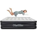 OlarHike Inflatable Queen Air Mattress with Built in Pump,18" Elevated Durable Mattresses for Camping,Home&Guests,Fast&Easy Inflation/Deflation