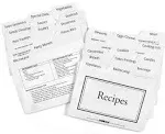 4-by-6-Inch Recipe Card Divider Set