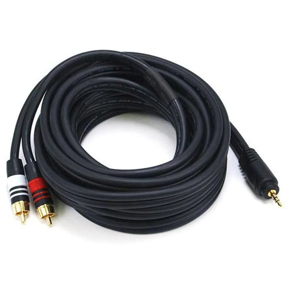 Monoprice Premium Stereo Male to 2RCA Male 22AWG Cable