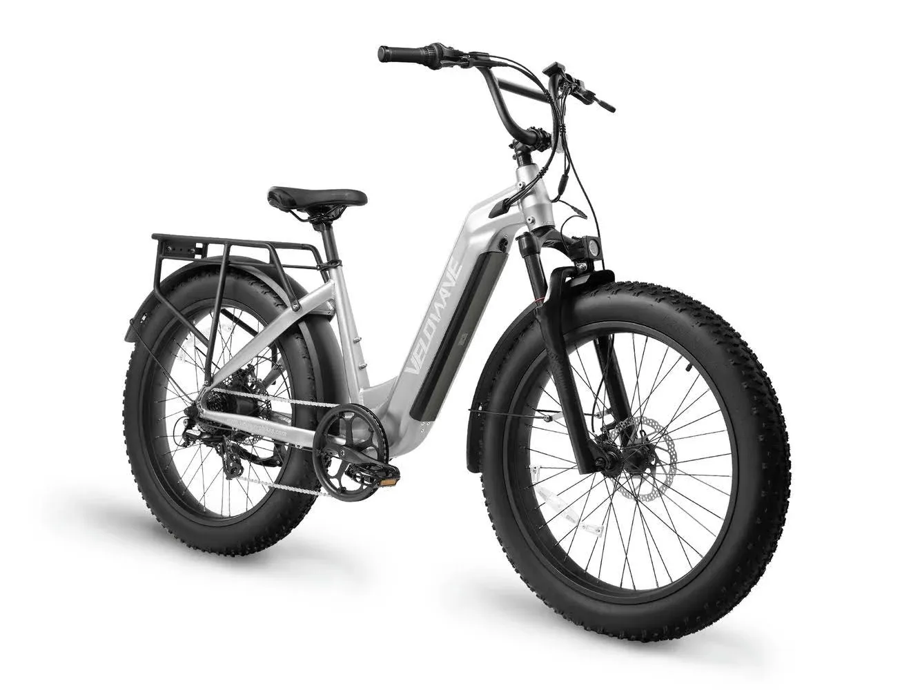 Velowave Ranger Fat Tire Electric Bike, Silver