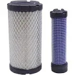 Inner & Outer Air Filters Set M113621 M123378,Air Filter Element Compatible with 1023E 1026R 1200 1720 1725 2030A 2210 2500,Replaces Kawasaki 11013-7029 11013-7048