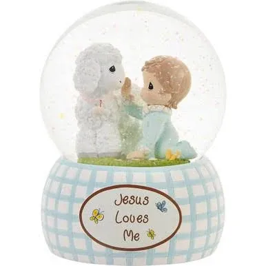 Precious Moments, Jesus Loves Me, Snow Globe, Resin, Girl, 102403