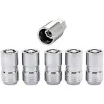 McGard 24515 Chrome Cone Seat Wheel Locks (M14 x 1.5 Thread Size) - Set of 5