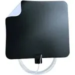 Winegard FL5500A FlatWave Amped Digital HD Indoor Amplified TV Antenna (4K Ready / ATSC 3.0 Ready / High-VHF / UHF), 60 Mile Long Range, Black/White, 6 Feet