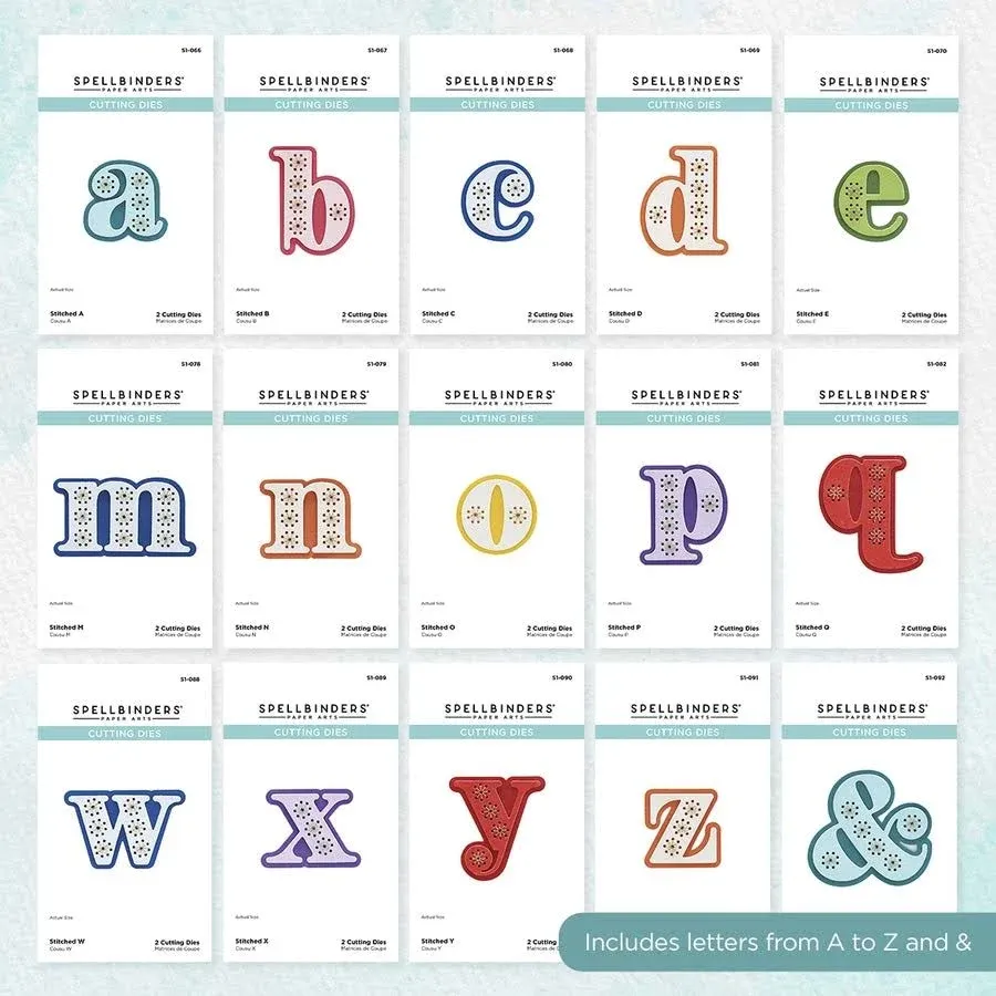 Spellbinders Stitched Alphabet Bundle