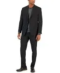 Van Heusen Men's Flex Plain Slim Fit Suits - Deep Black - Size 36R