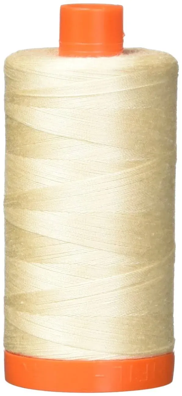 Aurifil 100% Cotton Mako Thread 50wt - Light Sand #2000