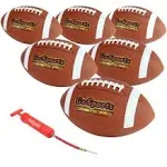 GoSports Combine Football 6-Pack - Regulation Size