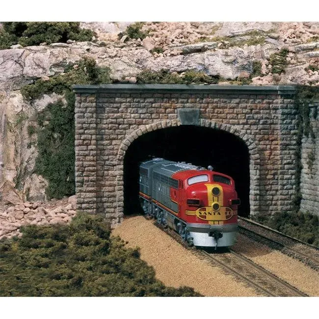 Woodland Scenics HO Cut Stone Double Tunnel Portal