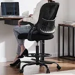 Drafting Chair Tall Office Chair, Tall Standing Desk Chair Counter Height Tal...