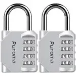 Puroma Combination Lock 4 Digit Locker Lock Outdoor Waterproof Padlock for School Gym Locker