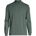 Lands' End Men's Super-T Mock Turtleneck Tee - Deep Woodland Green