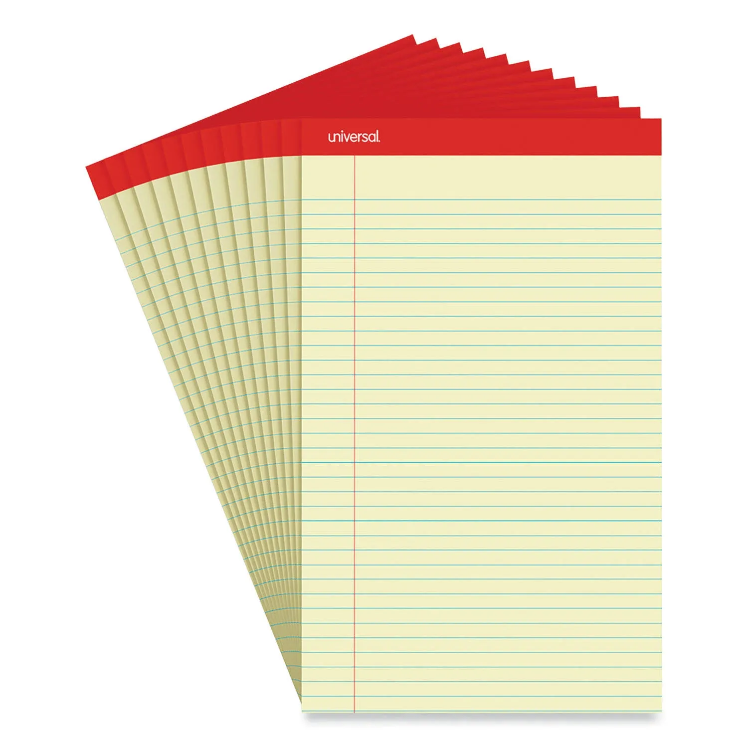 Universal Perforated Ruled Writing Pads Wide-Legal Rule