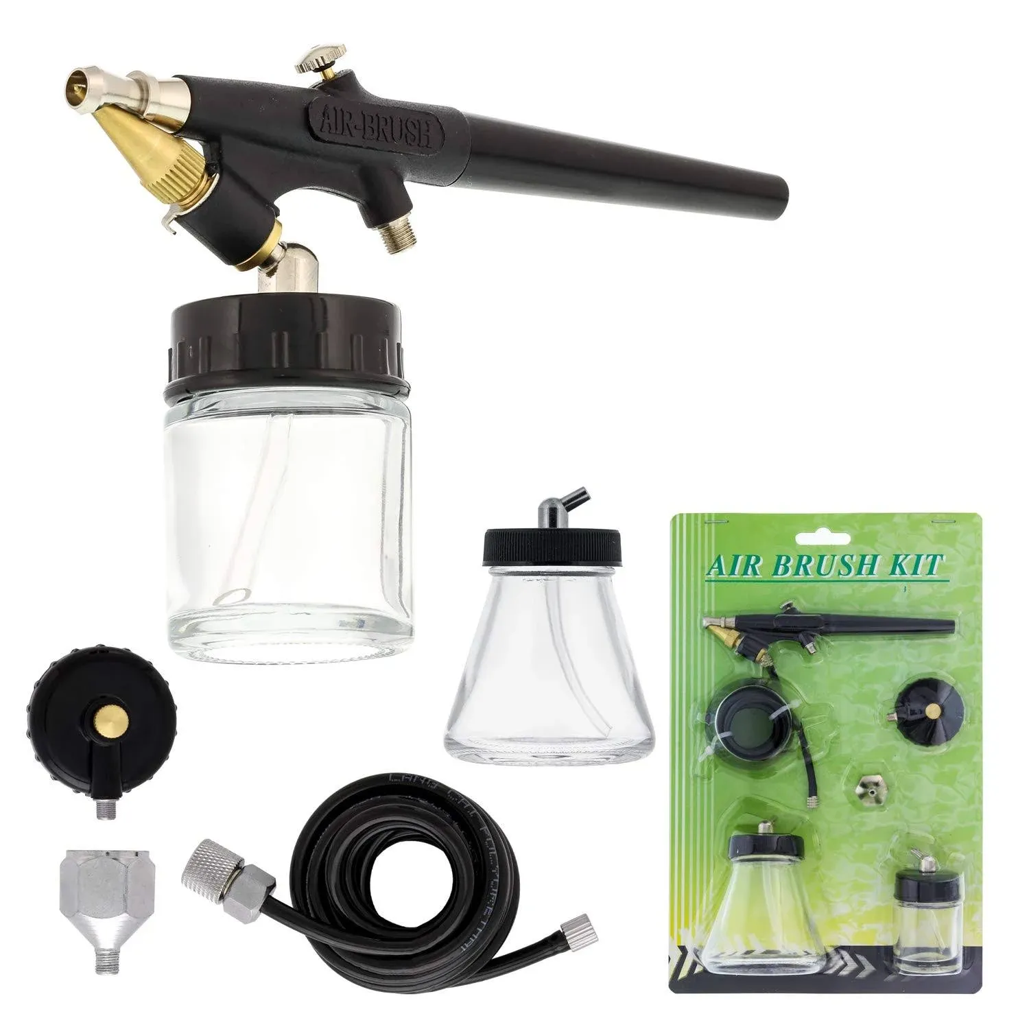 Airbrush Set-Kit-Single Action-Siphon Feed-External Mix-Sunless Tanning