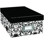 Pioneer Photo Albums Photo Storage Box (Black/White Damask)