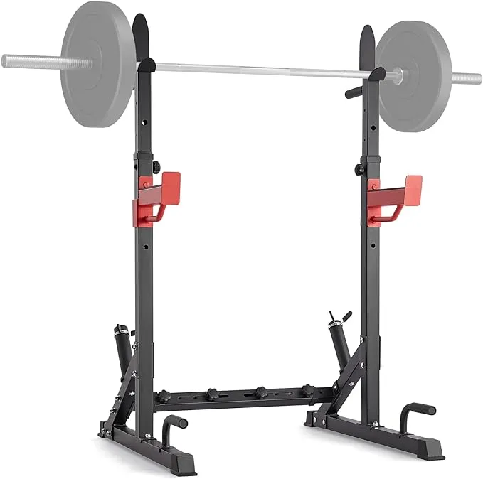 VEVOR Squat Stand Power Rack, Multi-Functional Power Rack with Pull up Bar, Hook, and Weight Plate Storage Attachment, Adjustable Power Rack Cage for Home Gym Equipment