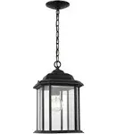 Generation Lighting. Kent One Light Outdoor Pendant - Black - 60031-12