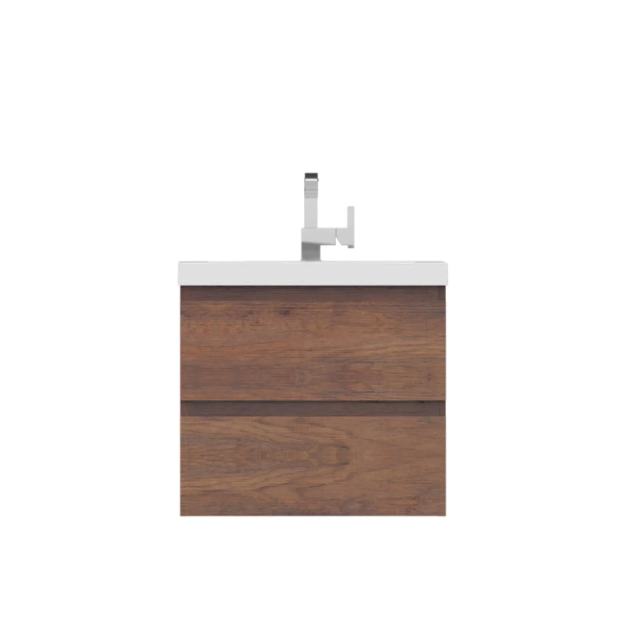 Paterno 24 inch Modern Wall Mounted Bathroom Vanity Rosewood