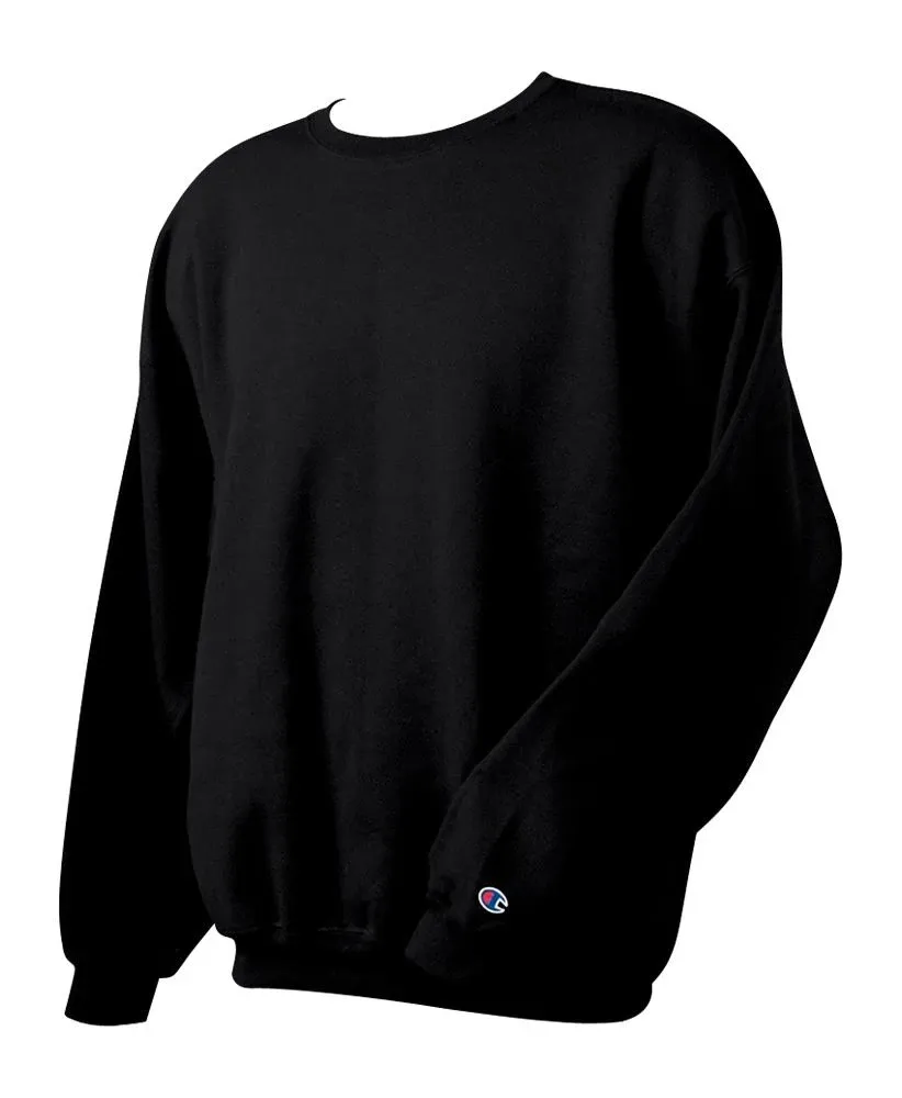 Champion Men's Double Dry Eco Fleece Crew, Black M