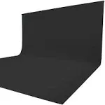 ISSUNTEX 6x9 ft Background Muslin Backdrop, Photo Studio, Collapsible High Density Screen for Video Photography and Television-Black