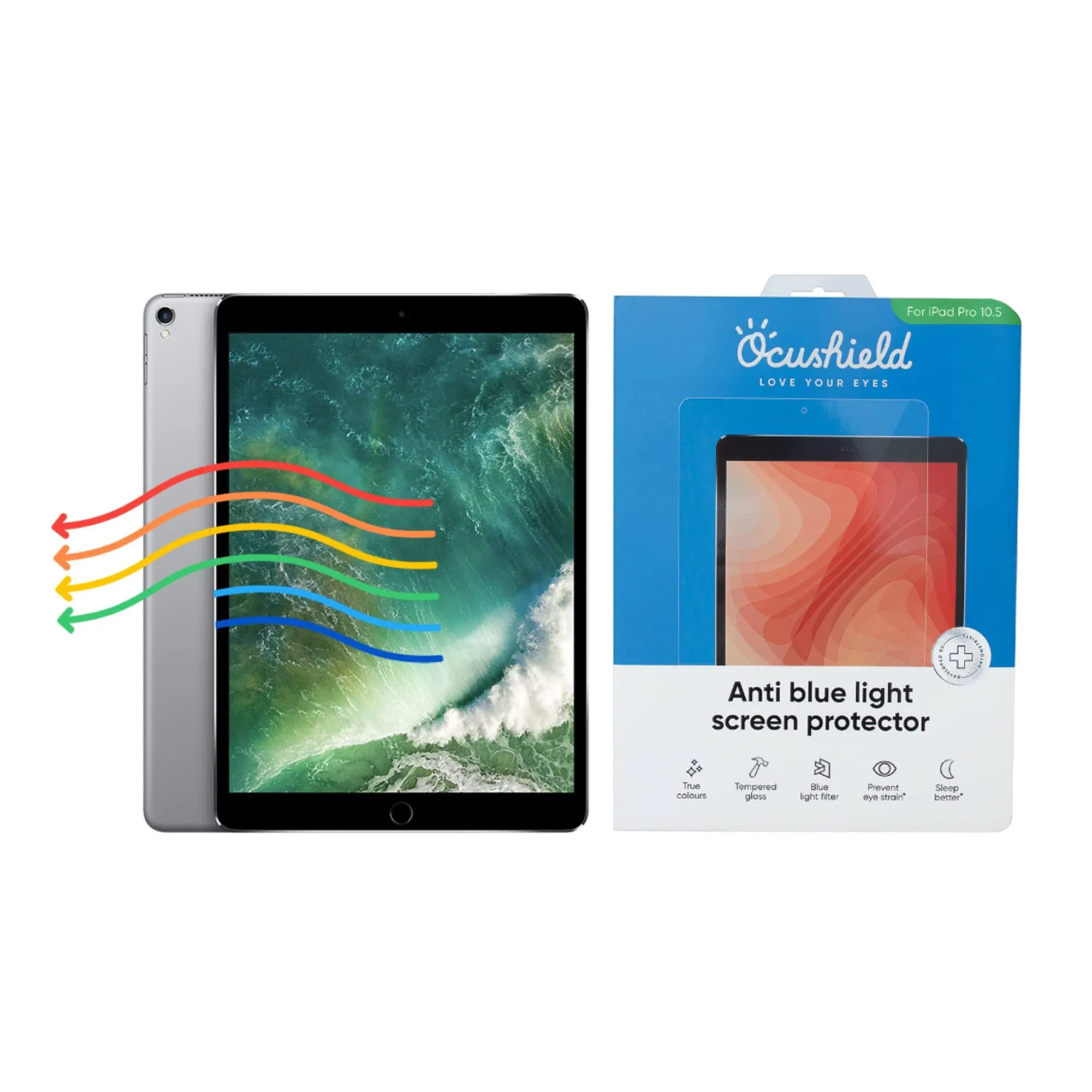 Ocushield Anti Blue Light Screen Protector for Apple iPad Pro 10.5" (2nd Gen ...