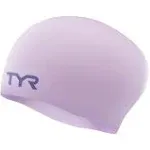 TYR Solid Silicone Long Hair Swim Cap - Lavender