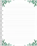 A4 TUL Discbound Lined Refill Paper, 11-Disc Discbound Ruled Filler Paper, 100Sheets / 200Pages Loose-Leaf Line Paper, 100gsm White Paper, 8.5'' x 11'', Leaf