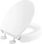 Kohler K-25876-0 Hyten Elevated Quiet-Close round-front Toilet Seat - White