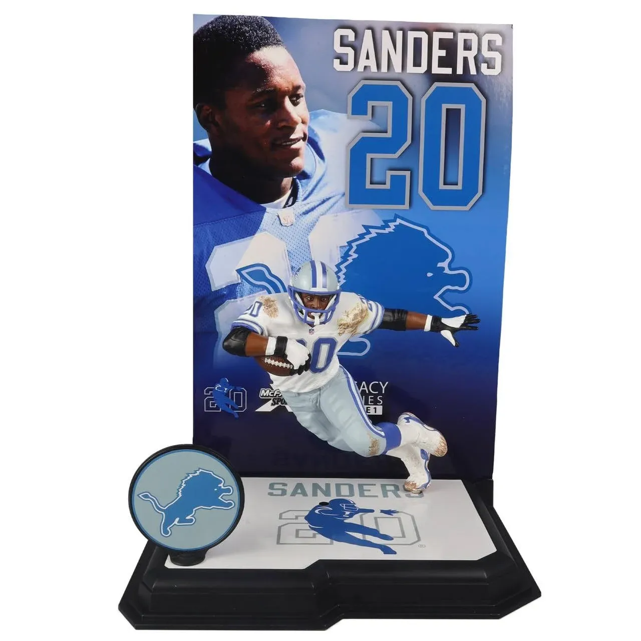 Barry Sanders (Detroit Lions)(White Jersey)NFL 7&quot; Figure McFarlane&#x27;s SportsPicks