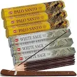 Hem White Sage and Palo Santo Combo Incense Sticks - 60 sticks/scent - Total Approx 120 Incienso Sahumerio Sticks