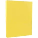 Jam Paper Vellum Bristol Cardstock, 8.5 x 11, 67 lb Yellow, 50 Sheets/Pack