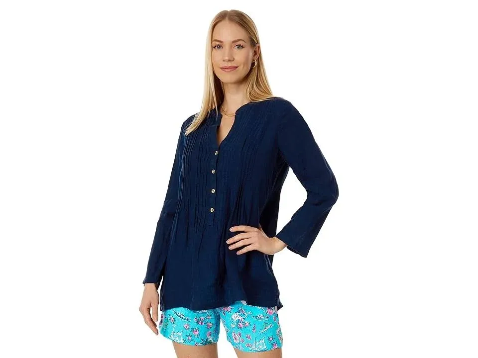 Lilly Pulitzer Sarasota Tunic (True Navy/True Navy) Women's Blouse