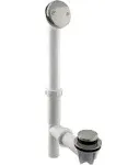 Westbrass 593244-07 White 1-1/2 in. Tubular Tip Toe Bath Waste - Satin Nickel