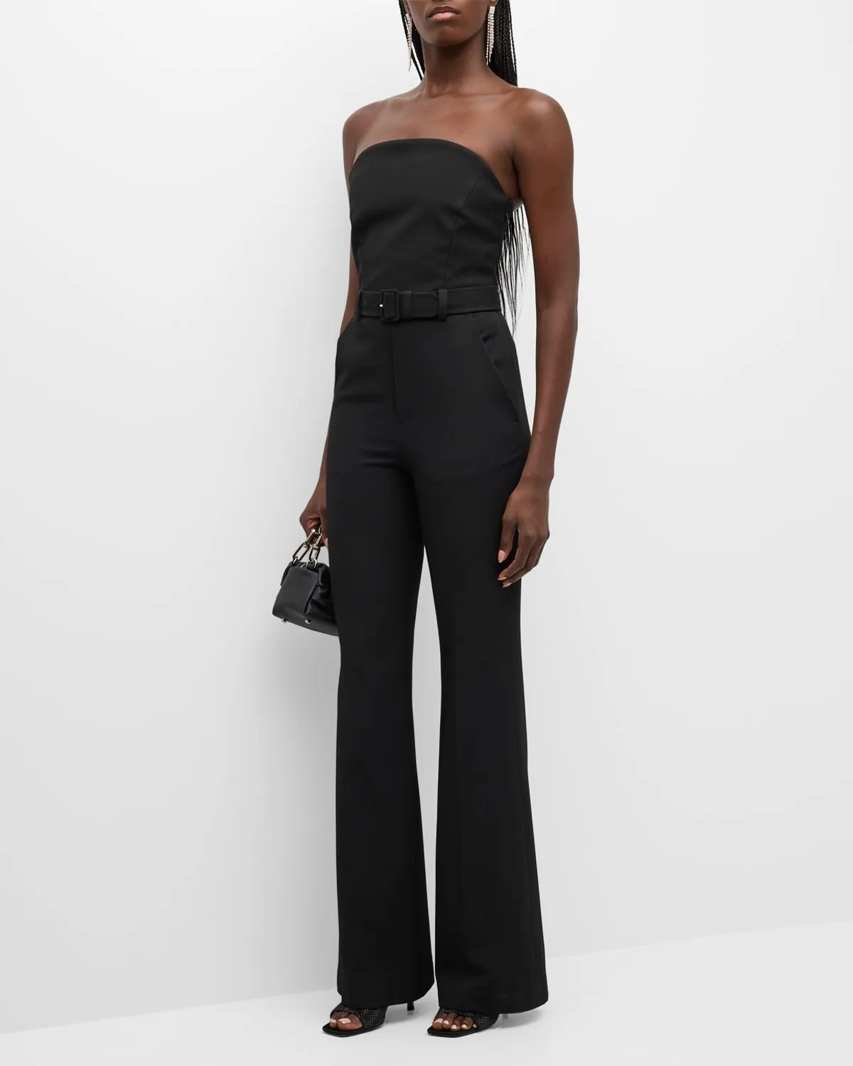 Kate Strapless Straight-leg Jumpsuit In Black