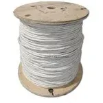 22 AWG 4 Conductor Stranded Shielded Plenum Cable White CL3P Jacket for Security/Alarm/Access Control/Sound - 1000 Foot Spool