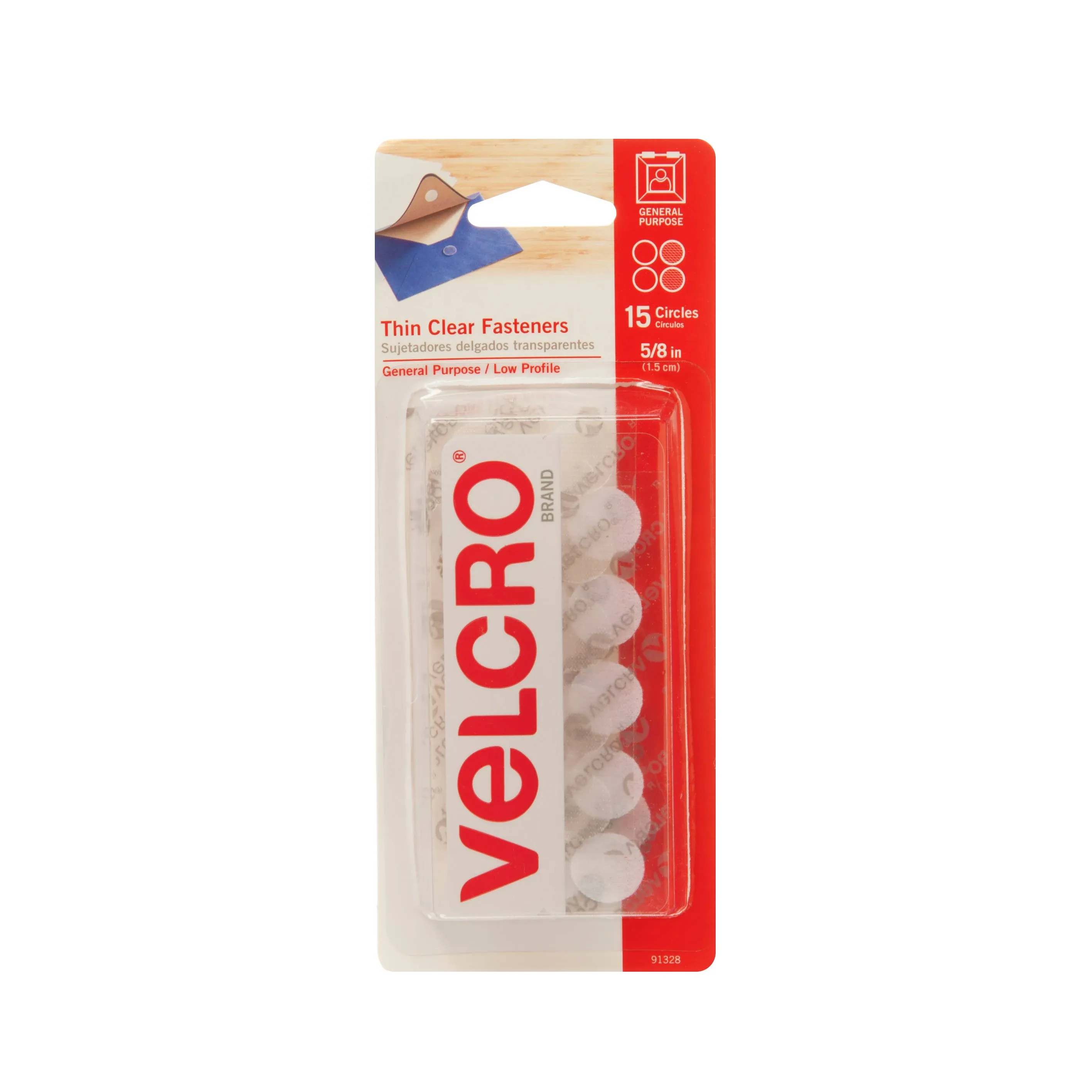 VELCRO Brand 91328 Fastener, Clear