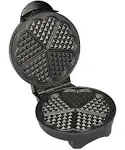 CucinaPro Heart Waffle Maker - Make 5 Heart Shaped Waffles for Special Holiday Breakfast- Nonstick Baker Easy Cleanup, Electric Waffler Griddle Iron w Adjustable Browning Control- Xmas Gift for Her