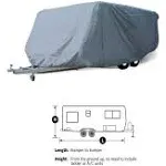 SavvyCraft Economic Guard Travel Trailer Camper Cover, Breathable RV Trailer Cover Fits 10 feet to 11 feet