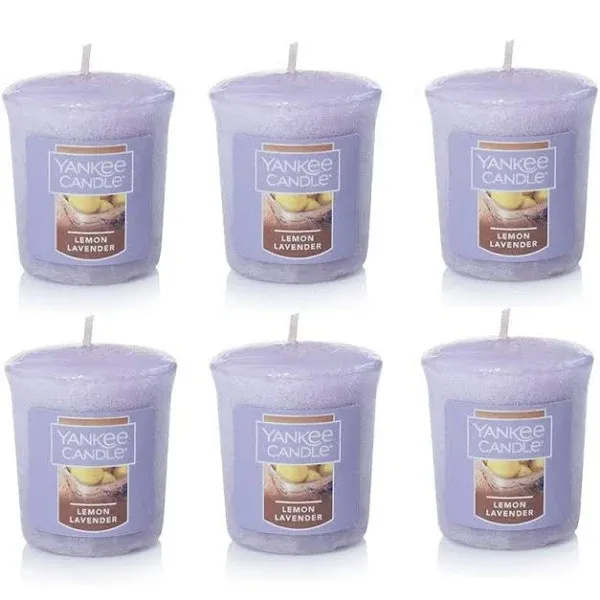 Yankee Candle Lemon Lavender Votives Lot of 6