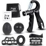 Seven27Sports Hand Grip Strengthener Kit 6 Pieces – Grip Strength Trainer Mas...