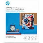 HP Everyday Glossy Photo Paper 8.5x11 in 25 Sheets