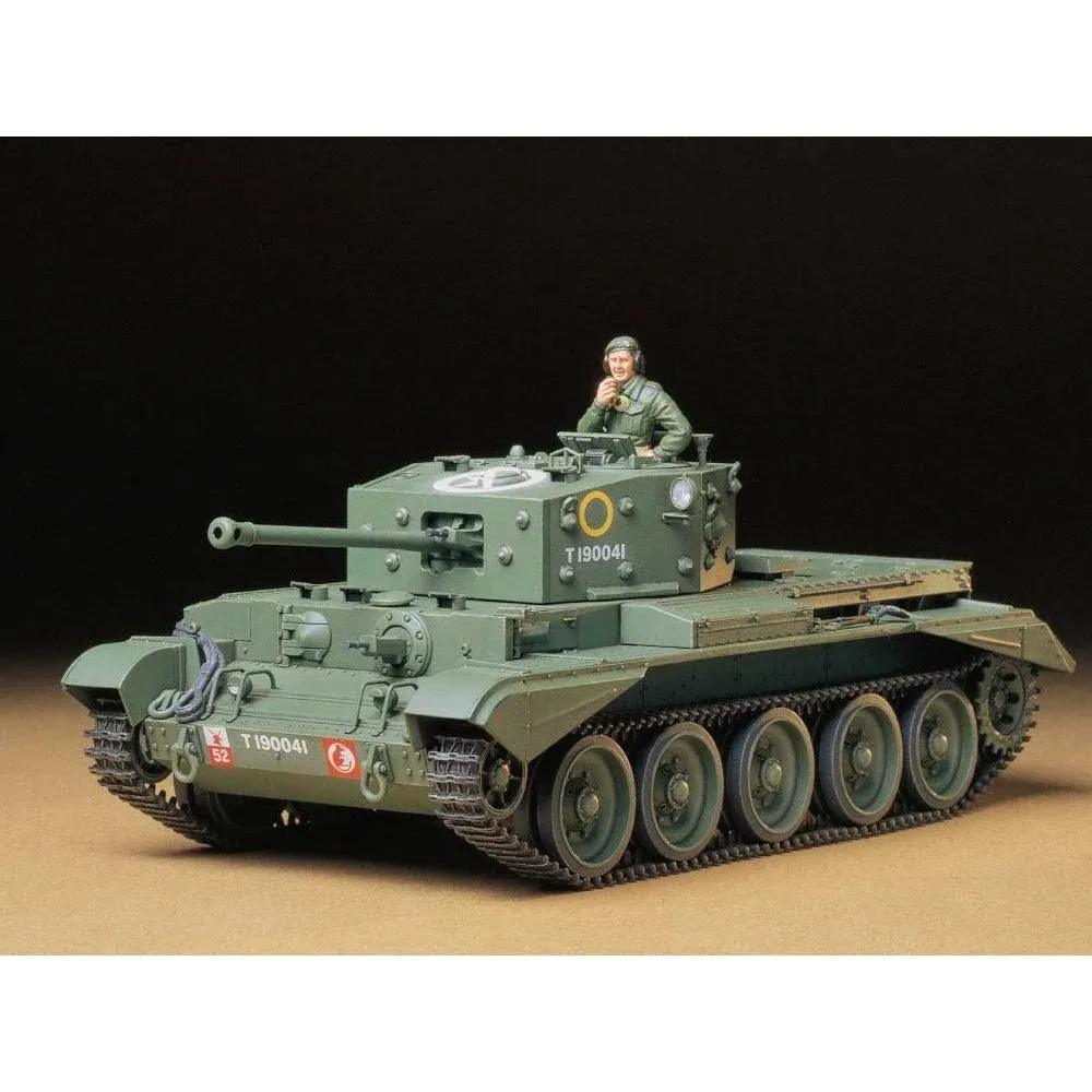 Tamiya 300035221 Spielzeug Military 300035221-1 WWII British Tank Cromwell Mk.IV Cruiser (1), Faithful Replica, Plastic, Crafts, Model Kit, Assembly, Unpainted, Green, 1:35